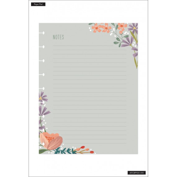 Notes Floral - Classic Block Pad