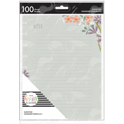 Notes Floral - Classic Block Pad