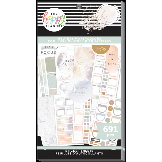 Neutral Watercolors - Sticker Value Pack
