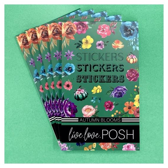 Autumn Blooms Stickerbook - Live Love Posh