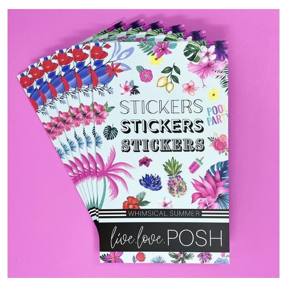 Whimsical Summer Stickerbook - Live Love Posh
