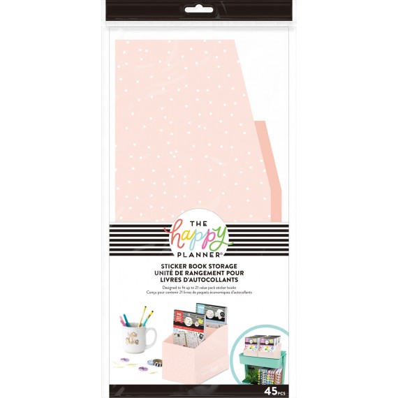 Pink Polka Dot - Sticker Book Storage