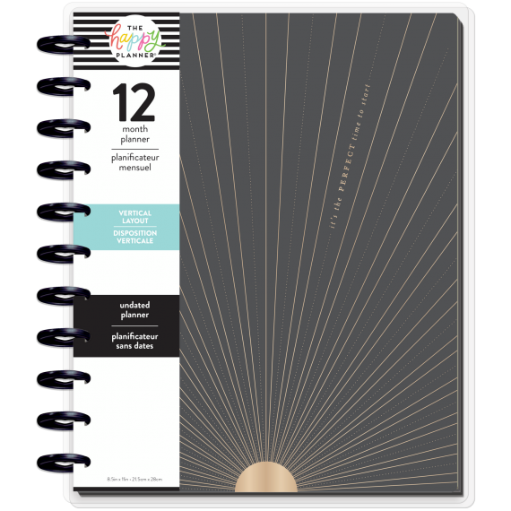 Align - Vertical - BIG - Udatert 12 month Happy Planner