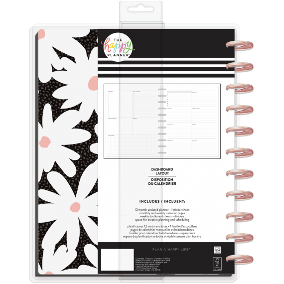 Bright Type - Dashboard - BIG - Udatert 12 month Happy Planner