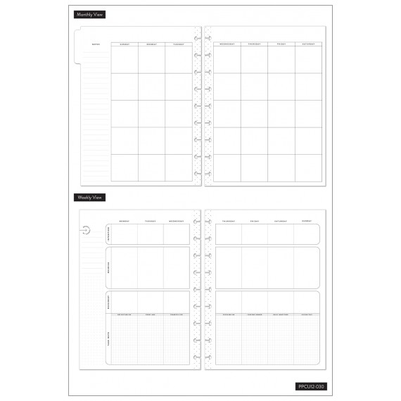 Feilvare - Let Your Heart Wander - Wellness - Classic - 12 month Udatert Happy Planner