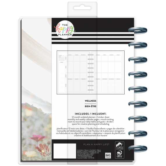 Feilvare - Let Your Heart Wander - Wellness - Classic - 12 month Udatert Happy Planner