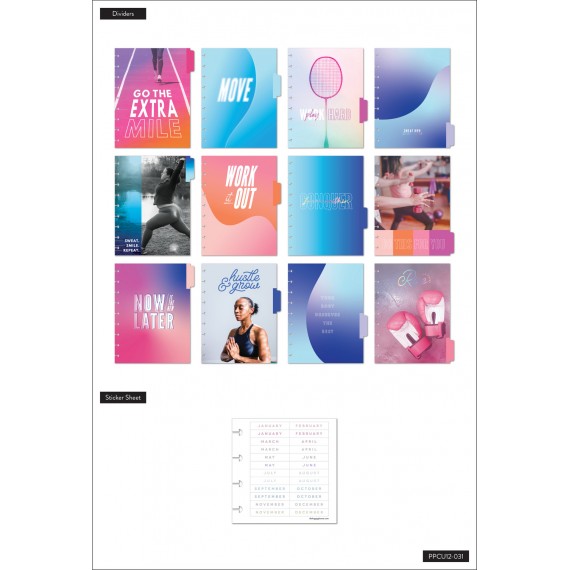 Go The Distance - Fitness - Classic - 12 month Udatert Happy Planner