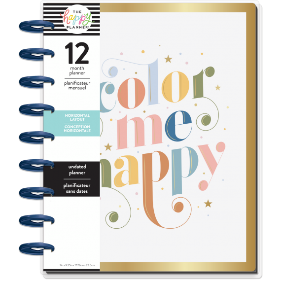 Bright Type - Horizontal - Classic - 12 month Udatert Happy Planner