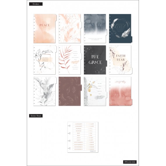 Peace Within - Faith - Classic - 12 month Udatert Happy Planner