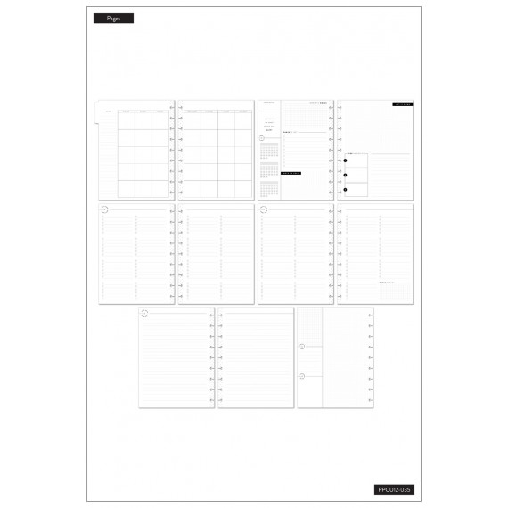 Feilvare - Homebody - Monthly - Classic - 12 month Udatert Happy Planner