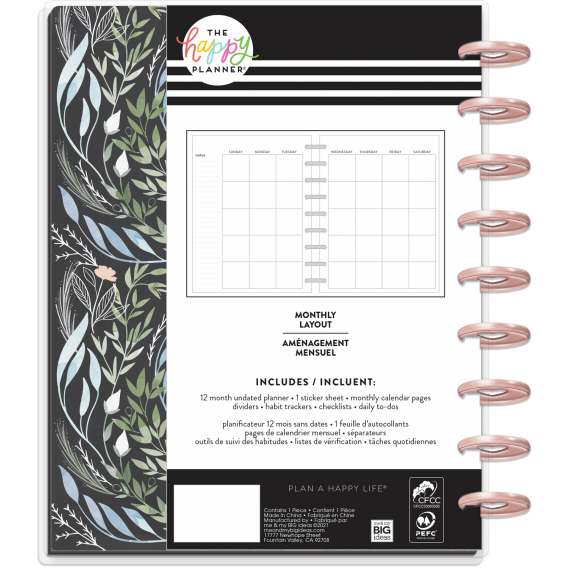 Homebody - Monthly - Classic - 12 month Udatert Happy Planner