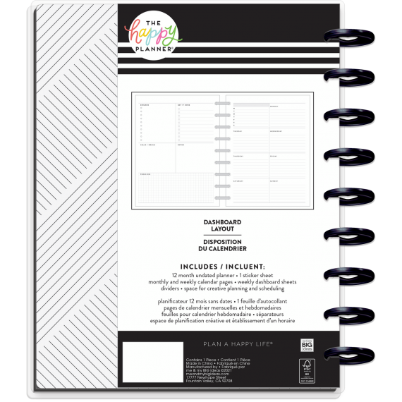 Align - Dashboard - Classic - 12 month Udatert Happy Planner