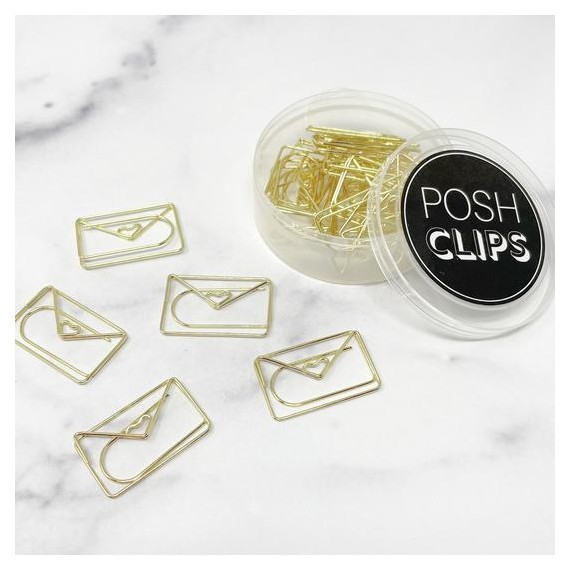 Gold Love Notes - Posh Clips