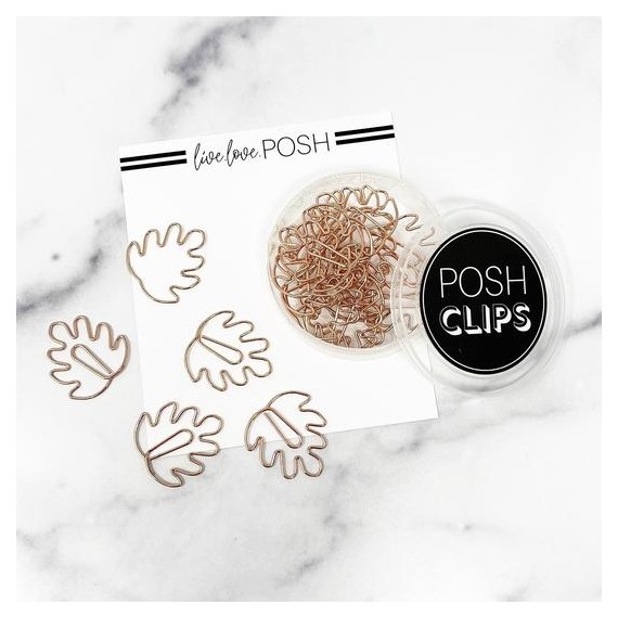 Rose Gold Medium Leaf - Posh Clips