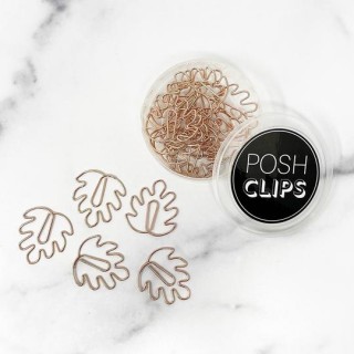 Rose Gold Medium Leaf - Posh Clips