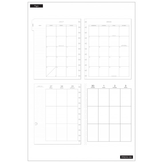 Teeny Florals - Big Vertical Happy Planner - 18 Months