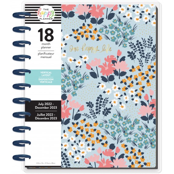 Teeny Florals - Big Vertical Happy Planner - 18 Months