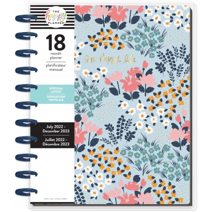 Teeny Florals - Big Vertical Happy Planner - 18 Months