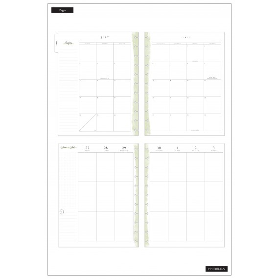 Sage - Big Vertical Happy Planner - 18 Months