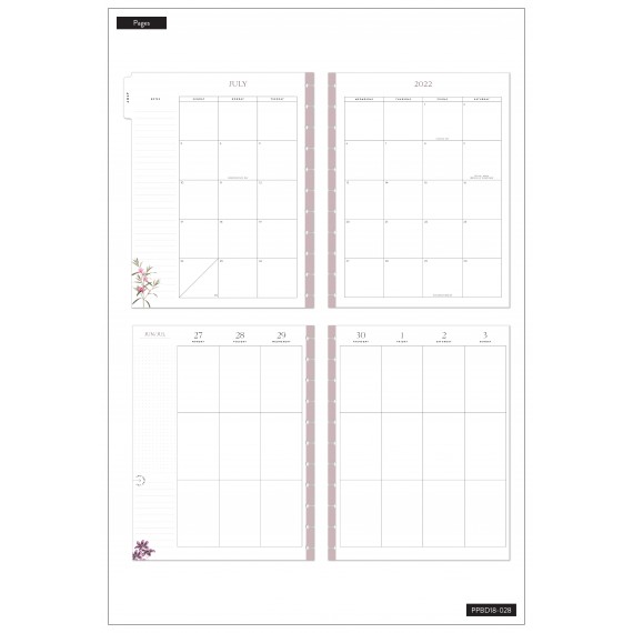 Fresh Botanicals - Big Vertical Happy Planner - 18 Months