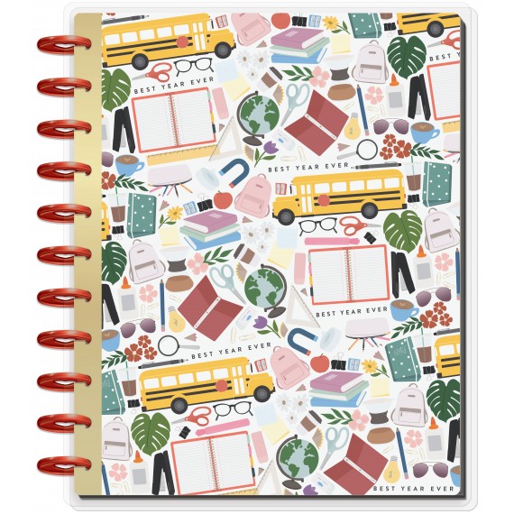 Cute Icons - Teacher Undated Big Happy Planner - 12 Month