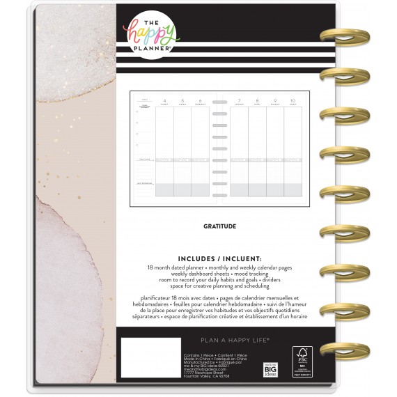 Gratitude - Classic Gratitude Happy Planner - 18 Months