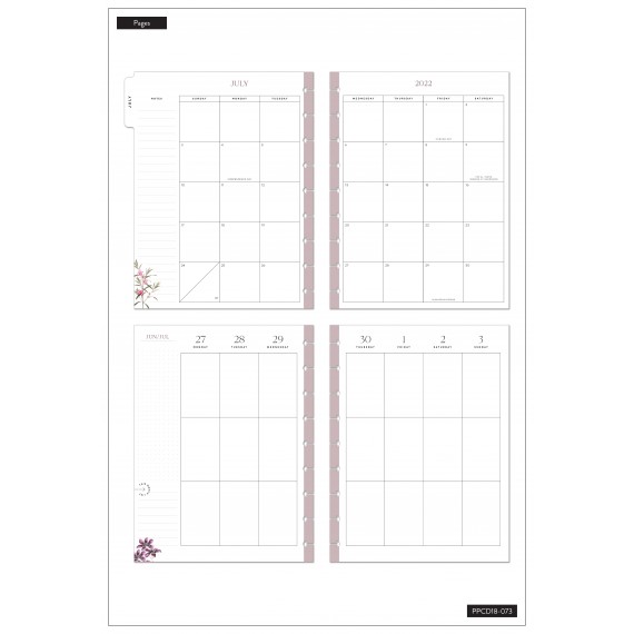 Fresh Botanicals - Classic Vertical Happy Planner - 18 Months