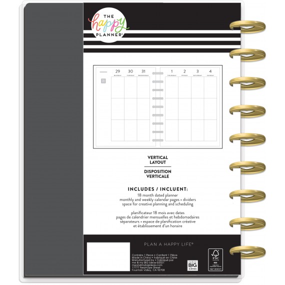 Fresh Botanicals - Classic Vertical Happy Planner - 18 Months