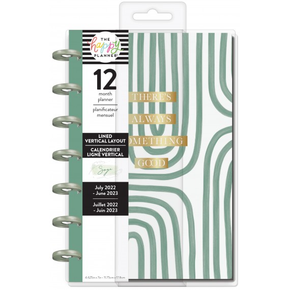 Sage - Mini Lined Vertical Happy Planner - 12 Months