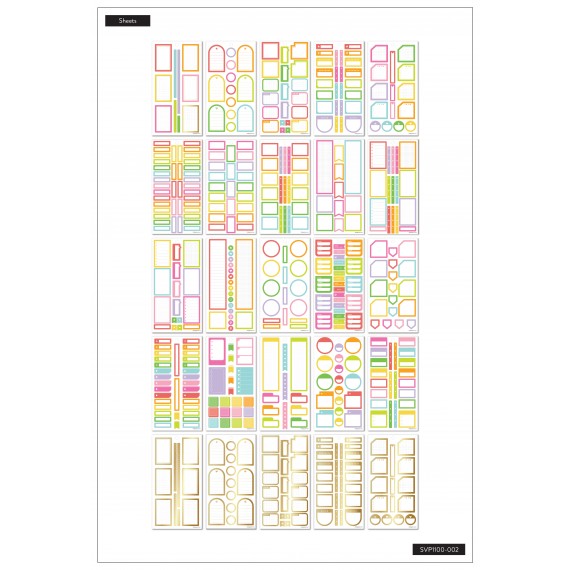 Colorful Boxes - Mega Value Pack Stickers - 100 Sheets