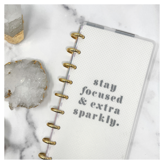 Mini Frosted Planner Cover - Live Love Posh