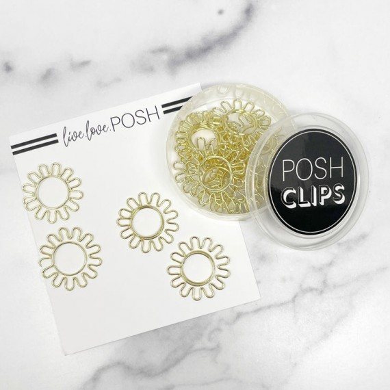 Gold Sunflower - Posh Clips - Live Love Posh