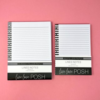 Lined Filler Paper - 100 sheets - Classic - Live Love Posh