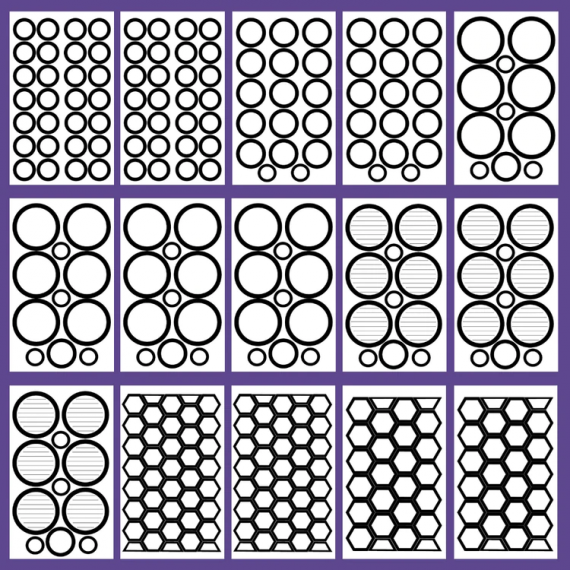 Black Shapes Sticker Book - Mojo JojoPlans