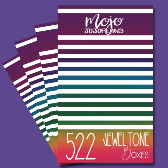Jewel Tone Boxes Sticker Book - Mojo JojoPlans