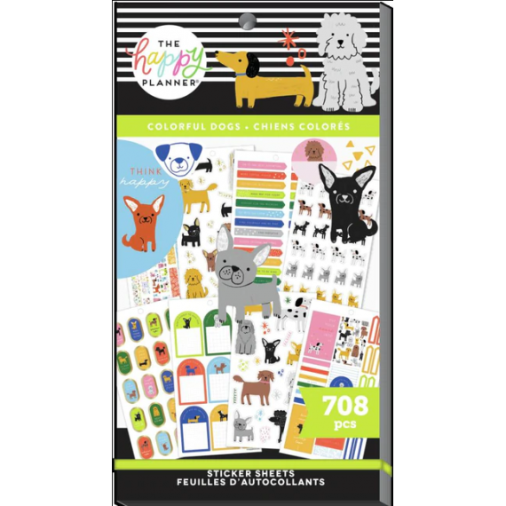 Colorful Dogs - Value Pack Stickers