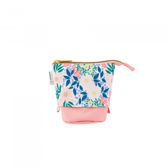 Springtime Flora Small Standing Zip Pen Pouch