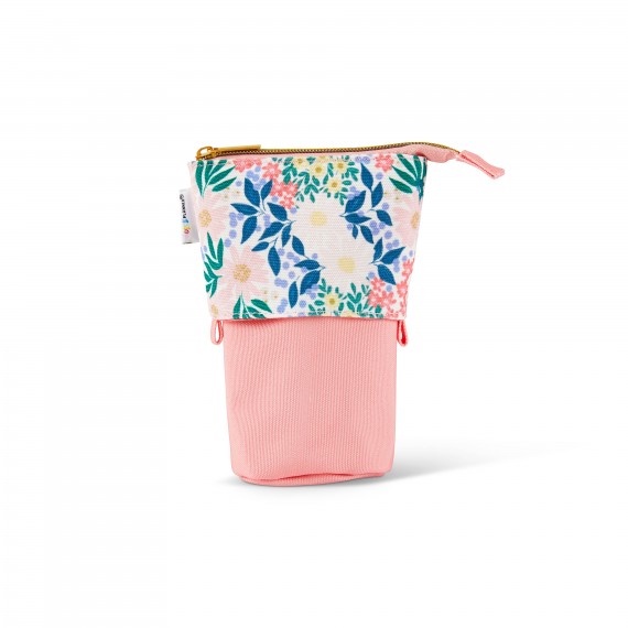 Springtime Flora Small Standing Zip Pen Pouch