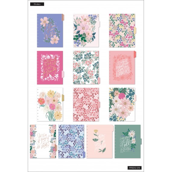 Feilvare - Springtime Flora - BIG Teacher Happy Planner - 12 Months