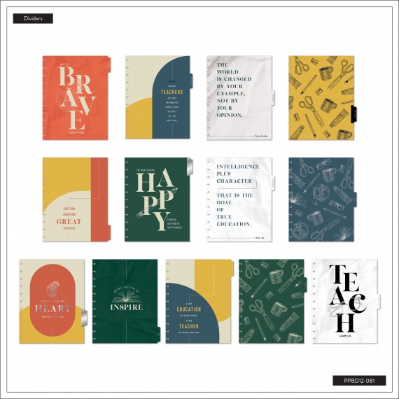 Brave & Inspired - BIG Teacher Happy Planner - 12 Months