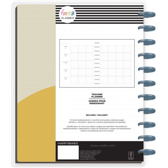 Brave & Inspired - BIG Teacher Happy Planner - 12 Months