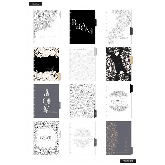 Belle Fleurs - Classic Vertical Happy Planner - 12 Months