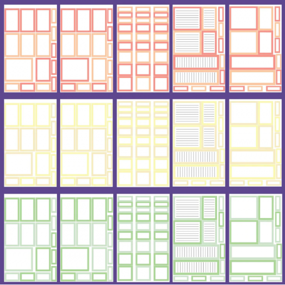 Pastel Boxes Sticker Book - Mojo JojoPlans