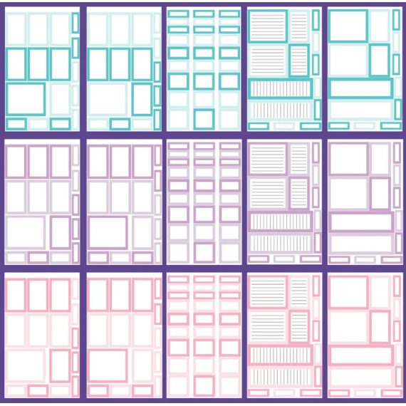 Pastel Boxes Sticker Book - Mojo JojoPlans