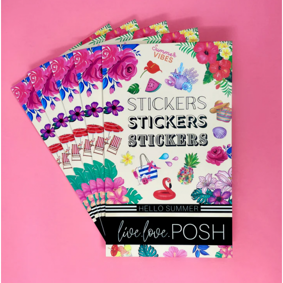 Hello Summer Sticker Book - Live Love Posh