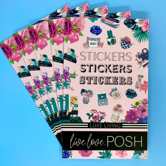 Luxe Living Sticker Book - Live Love Posh