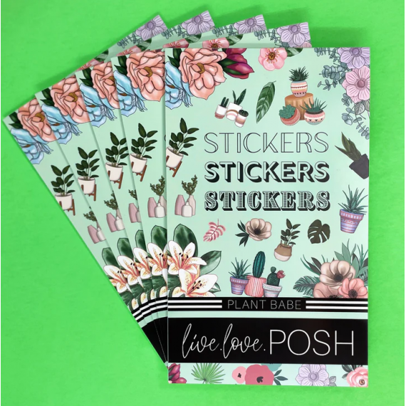 Plant Babe Sticker Book - Live Love Posh