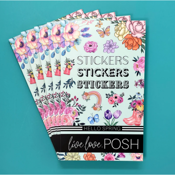 Hello Spring Sticker Book - Live Love Posh