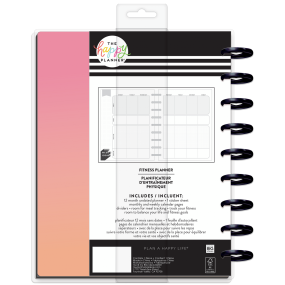 Feilvare - Go The Distance - Fitness - Classic - 12 month Udatert Happy Planner