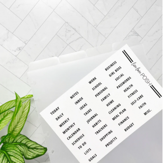 Luxe Top Tab Divider Set With Labels - Classic - Live Love Posh
